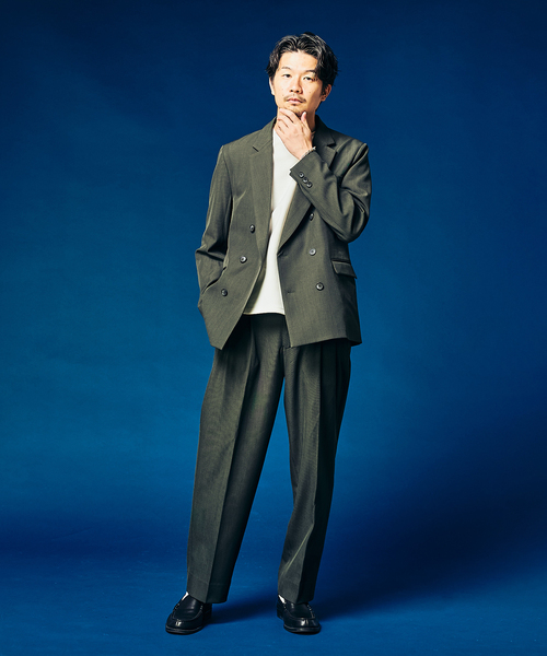 417 EDIFICE（フォーワンセブンエディフィス）の「”4WAYストレッチ” ダブルジャケット（テーラードジャケット・メンズ・ブラウン/カーキ/ブラック・LARGE/MEDIUM/SMALL）」の6枚目の写真