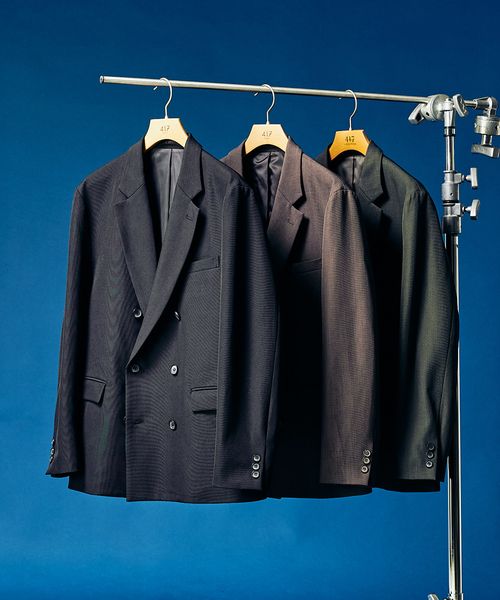 417 EDIFICE（フォーワンセブンエディフィス）の「”4WAYストレッチ” ダブルジャケット（テーラードジャケット・メンズ・ブラウン/カーキ/ブラック・LARGE/MEDIUM/SMALL）」の9枚目の写真