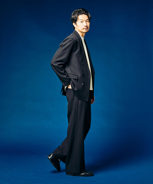 417 EDIFICE（フォーワンセブンエディフィス）の「”4WAYストレッチ” ダブルジャケット（テーラードジャケット・メンズ・ブラウン/カーキ/ブラック・LARGE/MEDIUM/SMALL）」の13枚目の写真