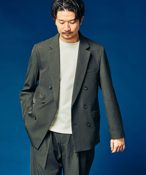 セール】”4WAYストレッチ” ダブルジャケット（テーラードジャケット