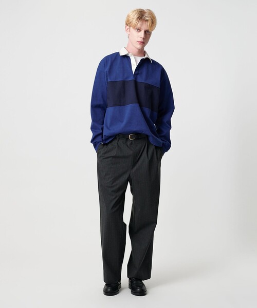 BEAUTY&YOUTH UNITED ARROWS（ビューティーアンドユースユナイテッドアローズ）の「12oz ヘビーウェイト ラグビーシャツ（Tシャツ/カットソー・メンズ・ブラック/ロイヤルブルー・XL/L/M/S）」の12枚目の写真