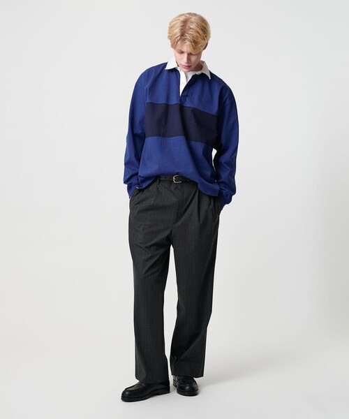 BEAUTY&YOUTH UNITED ARROWS（ビューティーアンドユースユナイテッドアローズ）の「12oz ヘビーウェイト ラグビーシャツ（Tシャツ/カットソー・メンズ・ブラック/ロイヤルブルー・XL/L/M/S）」の18枚目の写真