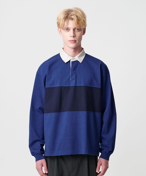 BEAUTY&YOUTH UNITED ARROWS（ビューティーアンドユースユナイテッドアローズ）の「12oz ヘビーウェイト ラグビーシャツ（Tシャツ/カットソー・メンズ・ブラック/ロイヤルブルー・XL/L/M/S）」の7枚目の写真