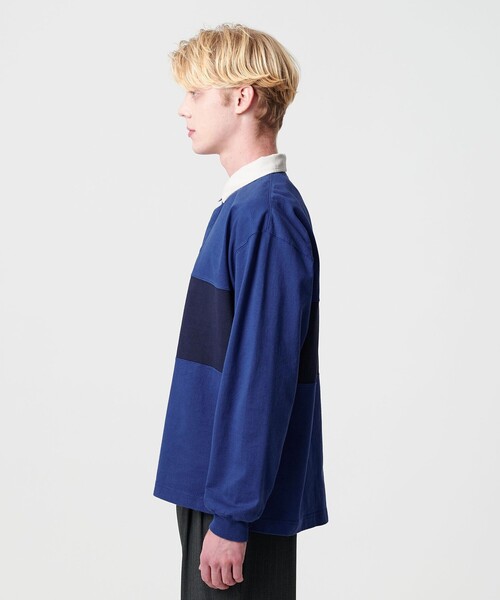 BEAUTY&YOUTH UNITED ARROWS（ビューティーアンドユースユナイテッドアローズ）の「12oz ヘビーウェイト ラグビーシャツ（Tシャツ/カットソー・メンズ・ブラック/ロイヤルブルー・XL/L/M/S）」の8枚目の写真