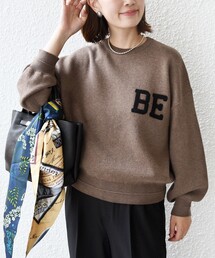 SHIPS | 【WEB限定】〈手洗い可能〉サガラ 刺繍 ロゴ ニット プルオーバー(ニット/セーター)