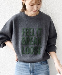 SHIPS | 【WEB限定】〈手洗い可能〉サガラ 刺繍 ロゴ ニット プルオーバー(ニット/セーター)