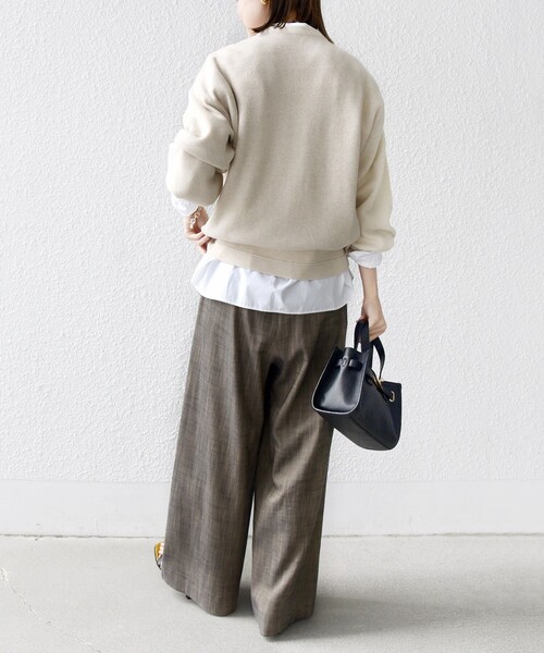 WEB限定】〈手洗い可能〉サガラ 刺繍 ロゴ ニット プルオーバー