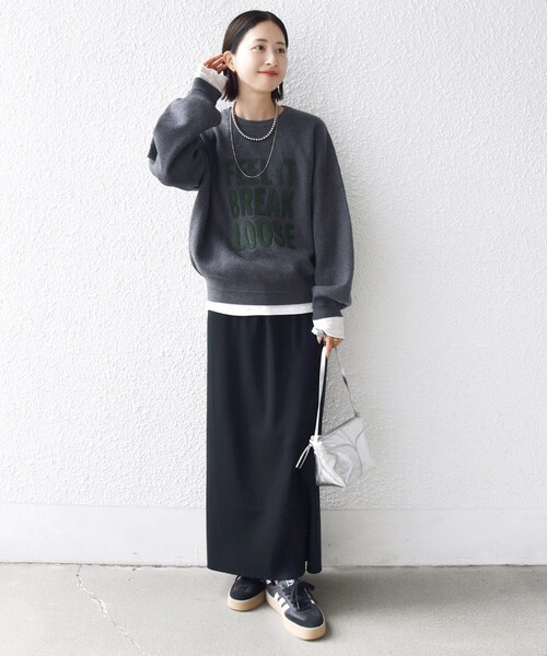 セール】【WEB限定】〈手洗い可能〉サガラ 刺繍 ロゴ ニット プル