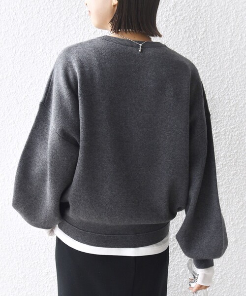 WEB限定】〈手洗い可能〉サガラ 刺繍 ロゴ ニット プルオーバー