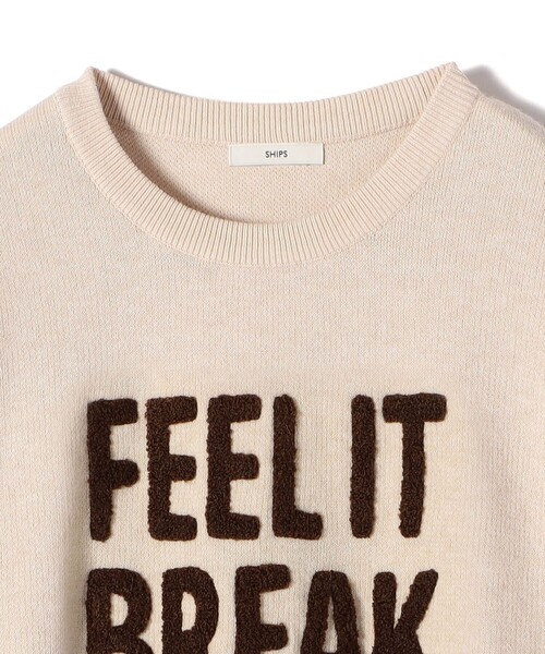 セール】【WEB限定】〈手洗い可能〉サガラ 刺繍 ロゴ ニット プル