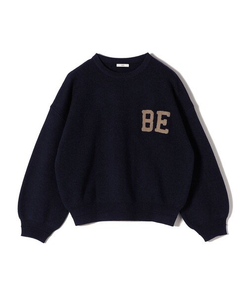 WEB限定】〈手洗い可能〉サガラ 刺繍 ロゴ ニット プルオーバー