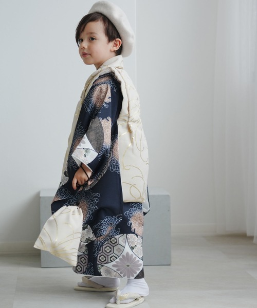 セール】七五三3歳用被布コートセット 男の子 ひよこ商店 ベージュ