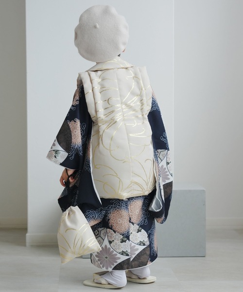 セール】七五三3歳用被布コートセット 男の子 ひよこ商店 ベージュ