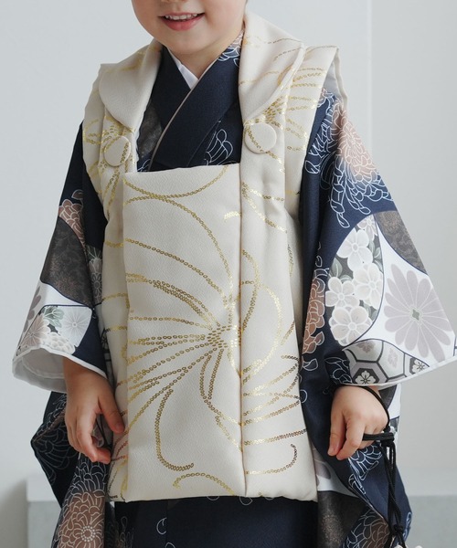 セール】七五三3歳用被布コートセット 男の子 ひよこ商店 ベージュ