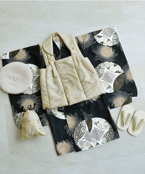 セール】七五三3歳用被布コートセット 男の子 ひよこ商店 ベージュ