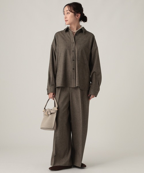 Elura（エルーラ）の「ウールライク柄ワイドパンツ/596039（その他パンツ・レディース・ブラウン/グレー・MEDIUM/LARGE/FREE(S)）」の18枚目の写真