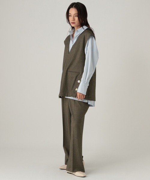 Elura（エルーラ）の「ウールライク柄ワイドパンツ/596039（その他パンツ・レディース・ブラウン/グレー・MEDIUM/LARGE/FREE(S)）」の21枚目の写真