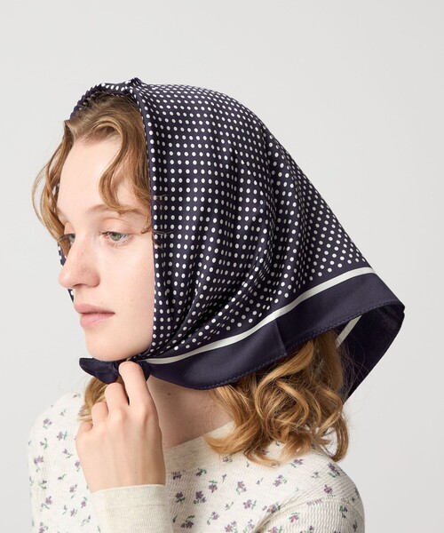 6(ROKU)＞ドット プリント スカーフ（バンダナ/スカーフ）｜6