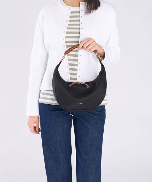 agnes b.(アニエスベー)の「ナイロン 2way ミディアム ショルダーバッグ "Tsuki" ZAS07-01(ショルダーバッグ・レディース・ブラウン・FREE)」の8枚目の写真