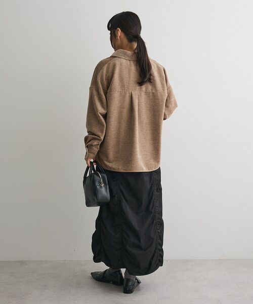 CRAFT STANDARD BOUTIQUE(クラフトスタンダードブティック)の「ドロストシャーリングデザインスカート(スカート・レディース・ブラウン/ブラック・FREE)」の17枚目の写真