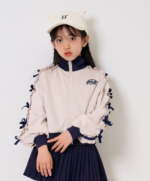 by LOVEiT（バイラビット）の「トラックジャケット（ジャージ・キッズ・オフホワイト/ネイビー・120cm/140cm/160cm/150cm/130cm）」の2枚目の写真