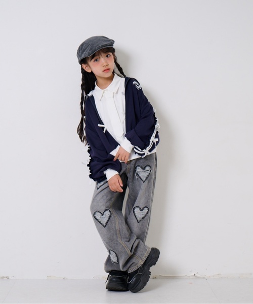 by LOVEiT（バイラビット）の「トラックジャケット（ジャージ・キッズ・オフホワイト/ネイビー・120cm/140cm/160cm/150cm/130cm）」の12枚目の写真