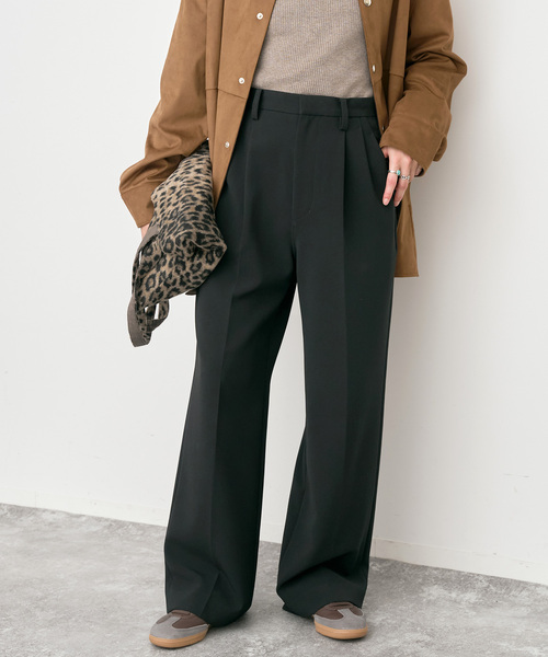 追加2》ダブルクロスツータックパンツ（スラックス）｜Spick & Span