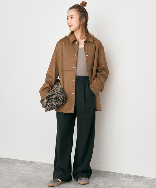 Spick & Span(スピックアンドスパン)の「《追加2》ダブルクロスツータックパンツ(スラックス・レディース・ブラウン/ブラック・34/36/38/40)」の8枚目の写真