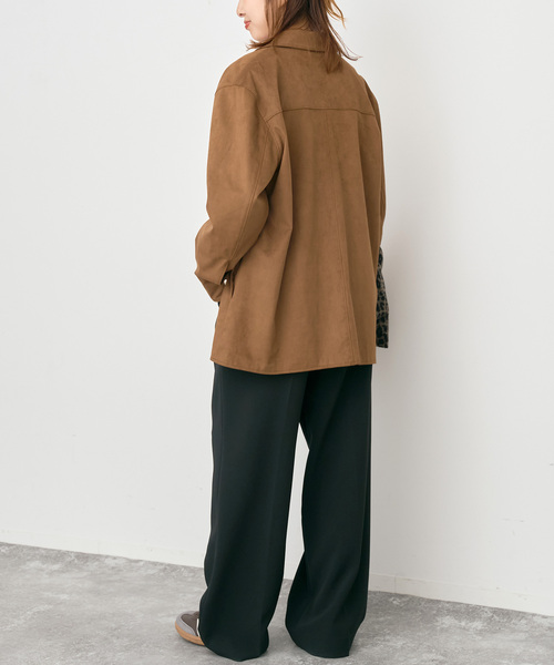 Spick & Span(スピックアンドスパン)の「《追加2》ダブルクロスツータックパンツ(スラックス・レディース・ブラウン/ブラック・34/36/38/40)」の3枚目の写真