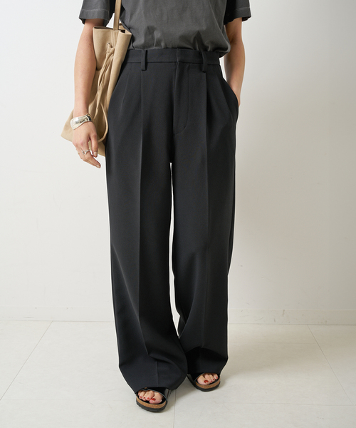 追加2》ダブルクロスツータックパンツ（スラックス）｜Spick & Span