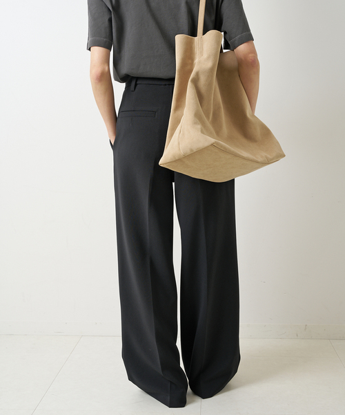 Spick & Span(スピックアンドスパン)の「《追加2》ダブルクロスツータックパンツ(スラックス・レディース・ブラウン/ブラック・34/36/38/40)」の12枚目の写真