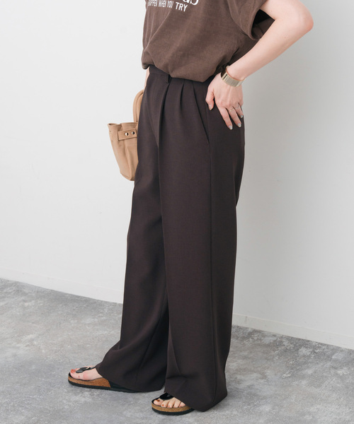 追加2》ダブルクロスツータックパンツ（スラックス）｜Spick & Span