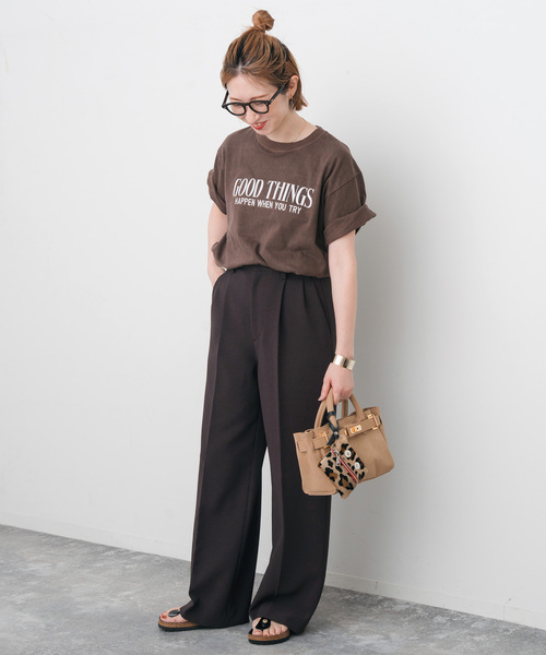 Spick & Span(スピックアンドスパン)の「《追加2》ダブルクロスツータックパンツ(スラックス・レディース・ブラウン/ブラック・34/36/38/40)」の18枚目の写真