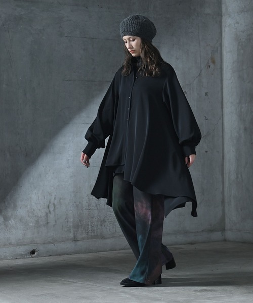 funda mine（ファンダマイン）の「とろみアシンメトリーシャツ（シャツ/ブラウス・レディース・ホワイト/ブラック・FREE）」の11枚目の写真