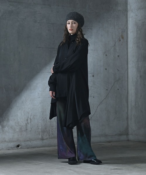 funda mine（ファンダマイン）の「とろみアシンメトリーシャツ（シャツ/ブラウス・レディース・ホワイト/ブラック・FREE）」の12枚目の写真