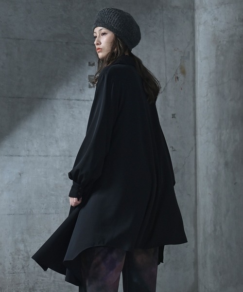 funda mine（ファンダマイン）の「とろみアシンメトリーシャツ（シャツ/ブラウス・レディース・ホワイト/ブラック・FREE）」の14枚目の写真