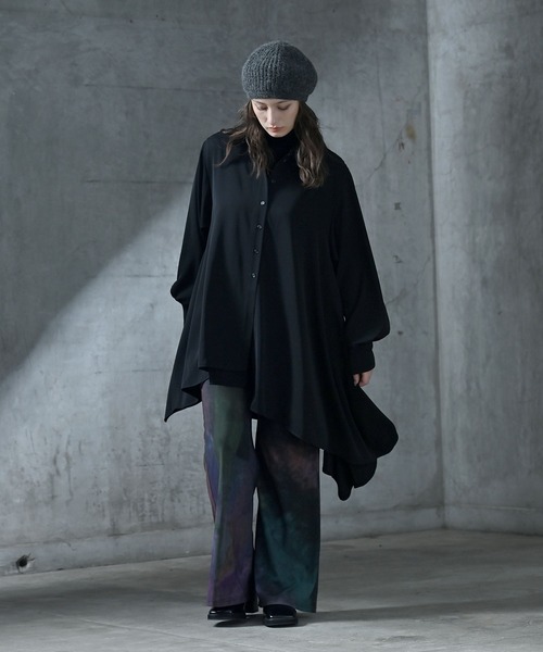 funda mine（ファンダマイン）の「とろみアシンメトリーシャツ（シャツ/ブラウス・レディース・ホワイト/ブラック・FREE）」の16枚目の写真