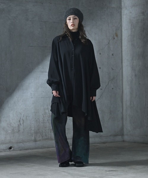 funda mine（ファンダマイン）の「とろみアシンメトリーシャツ（シャツ/ブラウス・レディース・ホワイト/ブラック・FREE）」の17枚目の写真