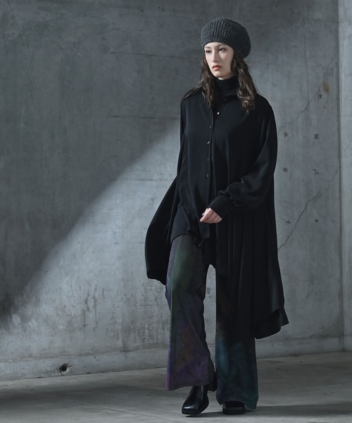 funda mine（ファンダマイン）の「とろみアシンメトリーシャツ（シャツ/ブラウス・レディース・ホワイト/ブラック・FREE）」の18枚目の写真