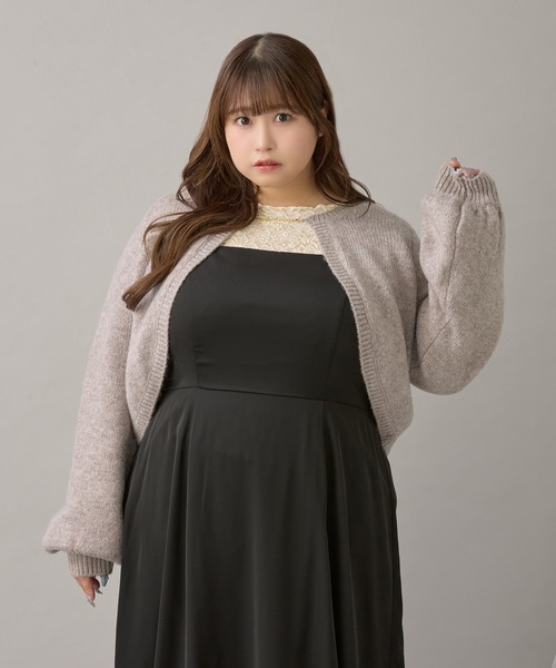 Louiosy（ルオシー）の「【大きいサイズ】レーストップス+キャミソールSET（シャツ/ブラウス・レディース・ブラック/アイボリー・X-LARGE/4L/3L）」の12枚目の写真