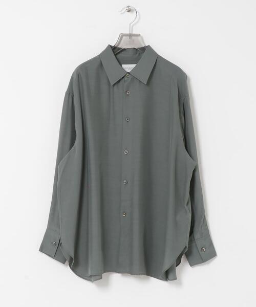URBAN RESEARCH(アーバンリサーチ)の「new basic WASHABLE CUPRA SHIRTS(シャツ/ブラウス・レディース・ベージュ/グレー系その他・FREE)」の1枚目の写真