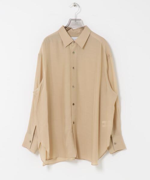 URBAN RESEARCH(アーバンリサーチ)の「new basic WASHABLE CUPRA SHIRTS(シャツ/ブラウス・レディース・ベージュ/グレー系その他・FREE)」の3枚目の写真