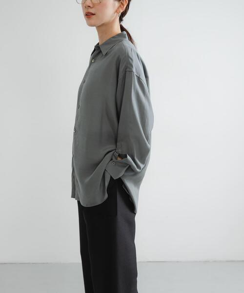 URBAN RESEARCH(アーバンリサーチ)の「new basic WASHABLE CUPRA SHIRTS(シャツ/ブラウス・レディース・ベージュ/グレー系その他・FREE)」の10枚目の写真