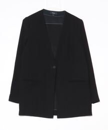 Theory ブラックノーカラージャケットサイズ0 ブランド古着】theory ｜セオリーのノーカラージャケット古着
