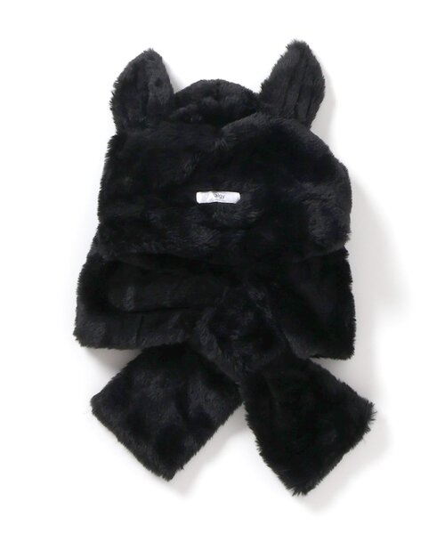 algy(アルジー)の「エンジェルフード付きネックウォーマー(ネックウォーマー/スヌード・キッズ・ブラック/グレー/オフホワイト・MEDIUM/SMALL)」の1枚目の写真