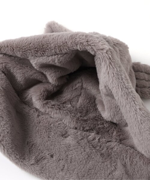 algy(アルジー)の「エンジェルフード付きネックウォーマー(ネックウォーマー/スヌード・キッズ・ブラック/グレー/オフホワイト・MEDIUM/SMALL)」の9枚目の写真