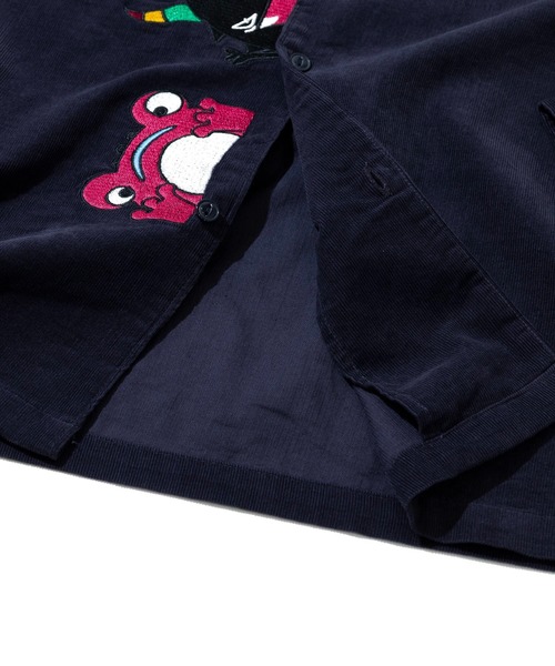 go slow caravan（ゴースローキャラバン）の「コーデュロイ前立て刺繍シャツ（シャツ/ブラウス・メンズ・グリーン系その他/ネイビー/ベージュ・LARGE/X-LARGE/MEDIUM/SMALL）」の9枚目の写真