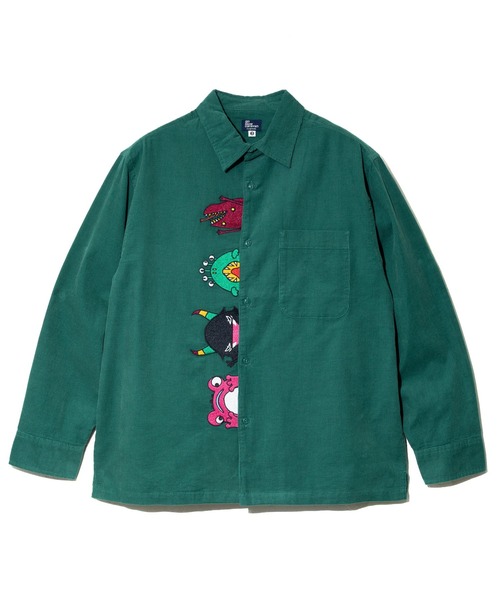 セール】コーデュロイ前立て刺繍シャツ（シャツ/ブラウス）｜go slow