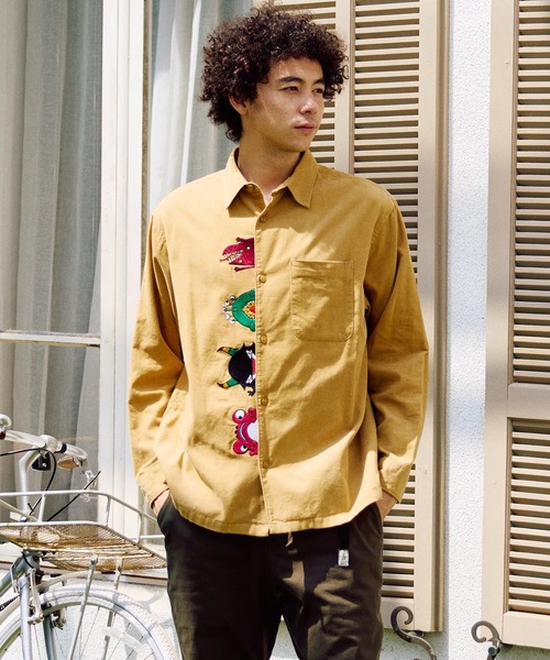 go slow caravan（ゴースローキャラバン）の「コーデュロイ前立て刺繍シャツ（シャツ/ブラウス・メンズ・グリーン系その他/ネイビー/ベージュ・LARGE/X-LARGE/MEDIUM/SMALL）」の18枚目の写真