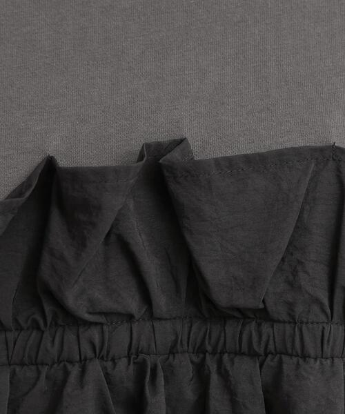 DRESKIP(ドレスキップ)の「【洗濯機可/S-LL】1枚で華やか フリルドッキングトップス(Tシャツ/カットソー・レディース・ブラウン系その他/オフホワイト/チャコールグレー・01/02/03/04)」の15枚目の写真